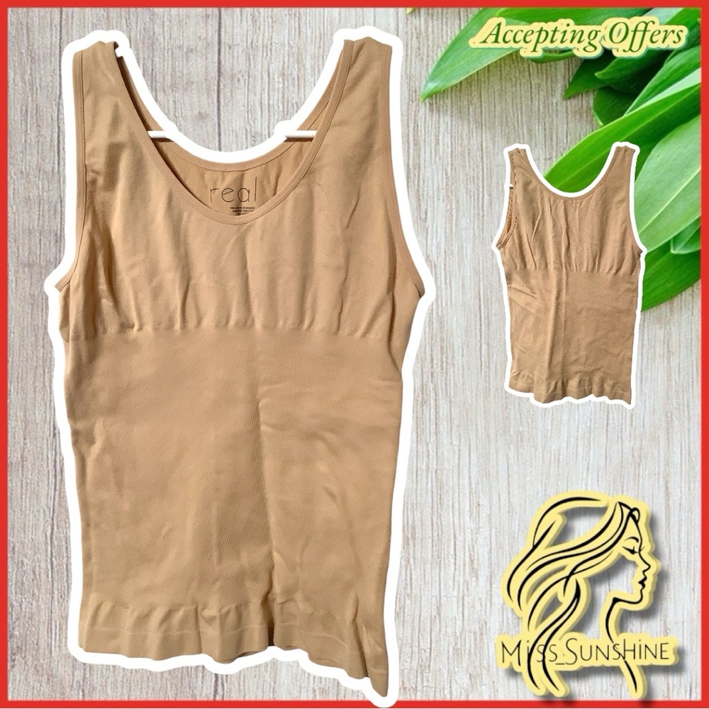 Real -Sz L / XL - Nylon spandex tummy tuck undergarment - zips your stomach flat